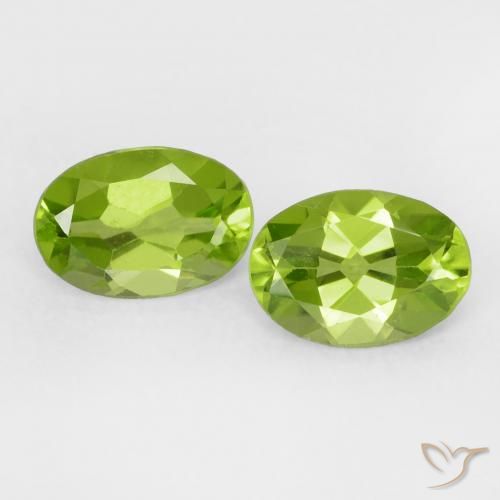 1.57ctw Natural Verde medio Peridoto, Ovalada, VVS-VS