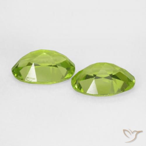 Gemas de Peridoto Verde medio natural de 1.57 ct, Ovalada, VVS-VS