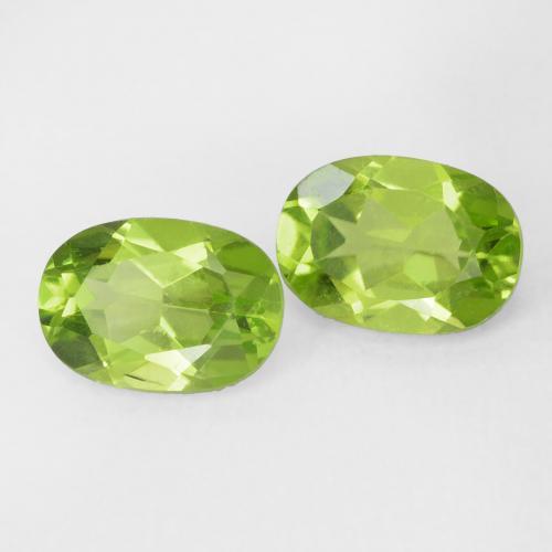 Gemas de Peridoto Verde amarillento natural de 1.88 ct, Ovalada, VVS-VS