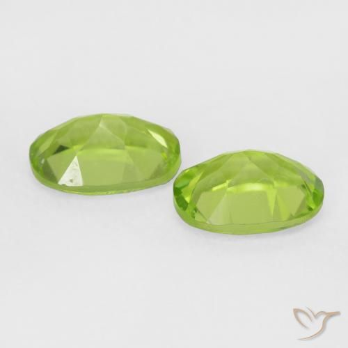 Gemas de Peridoto Verde vivo natural de 1.89 ct, Ovalada, VVS-VS