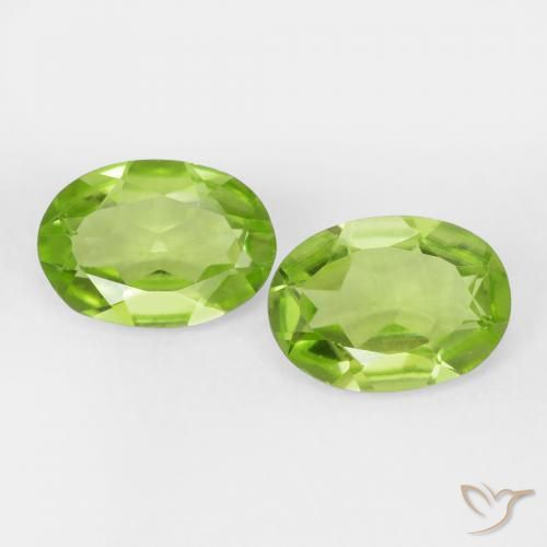 1.56ctw Natural Verde vivo Peridoto, Ovalada, VVS-VS