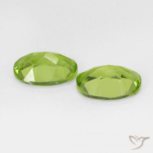 Gemas de Peridoto Verde vivo natural de 1.75 ct, Corte Óvalo, VS