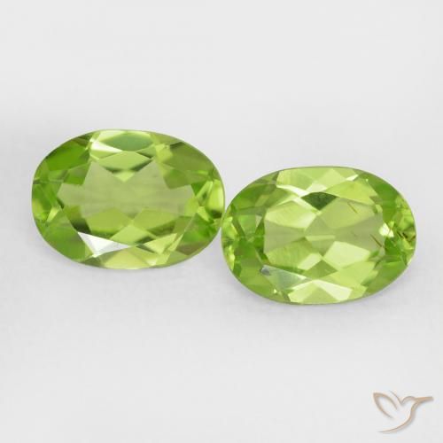 1.64ctw Natural Verde vivo Peridoto, Ovalada, VS