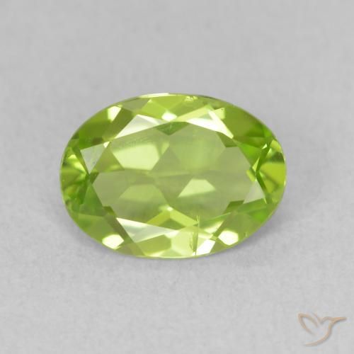 1.09ct Natural Verde vivo Peridoto, Ovalada, VS