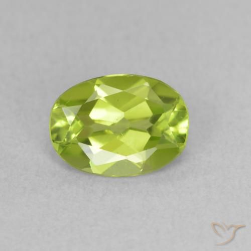 0.78ct Natural Verde claro Peridoto, Ovalada, VVS-VS