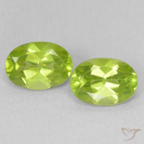 1.73ctw Natural Verde amarillento Peridoto, Ovalada, VS