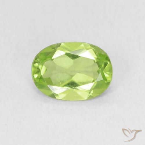 0.78ct Natural Verde vivo claro Peridoto, Ovalada, VVS