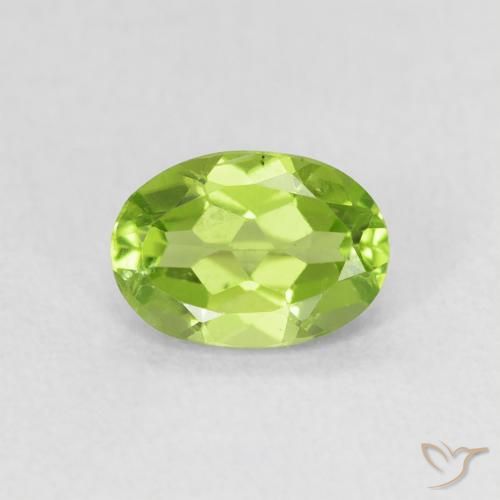 0.94ct Natural Verde amarillento Peridoto, Ovalada, VS