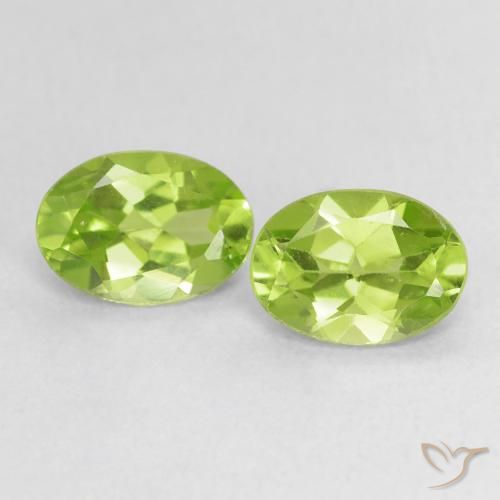 1.56ctw Natural Verde vivo claro Peridoto, Ovalada, VVS-VS
