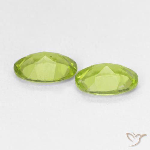 Gemas de Peridoto Verde vivo claro natural de 1.49 ct, Ovalada, VS