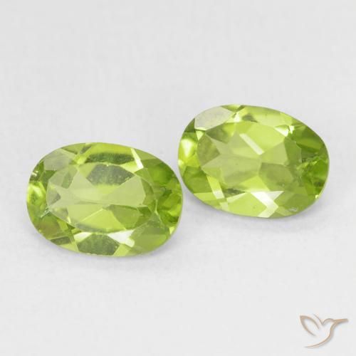 Gemas de Peridoto Verde claro natural de 1.73 ct, Ovalada, VS