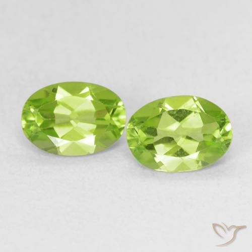 1.60ctw Natural Verde vivo claro Peridoto, Ovalada, VS