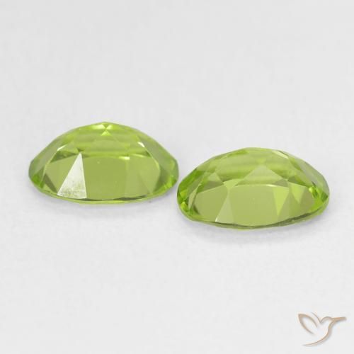 Gemas de Peridoto Verde claro natural de 1.60 ct, Ovalada, VS