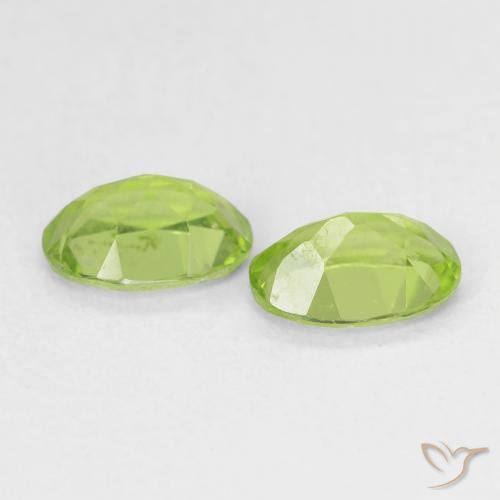 Gemas de Peridoto Verde vivo claro natural de 1.64 ct, Ovalada, VS