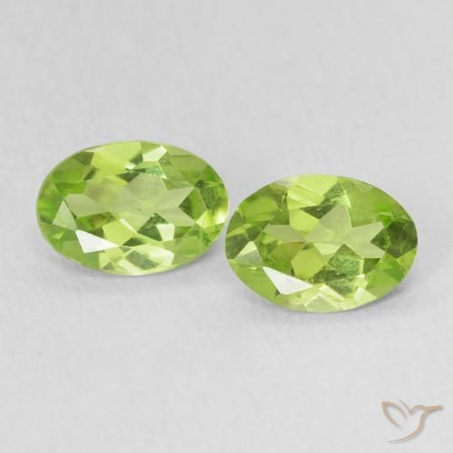 1.39ctw Natural Verde vivo claro Peridoto, Ovalada, VS