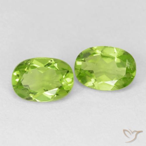 Gemas de Peridoto Verde vivo natural de 1.84 ct, Ovalada, VS