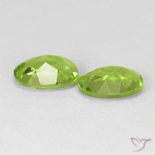 Gemas de Peridoto Verde vivo natural de 1.84 ct, Ovalada, VS