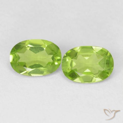 1.67ctw Natural Verde medio Peridoto, Ovalada, VVS