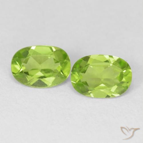 1.61ctw Natural Verde vivo Peridoto, Ovalada, VVS