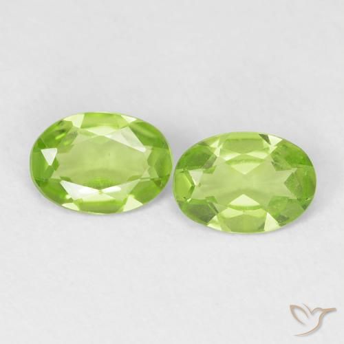 1.33ctw Natural Verde medio Peridoto, Ovalada, VVS