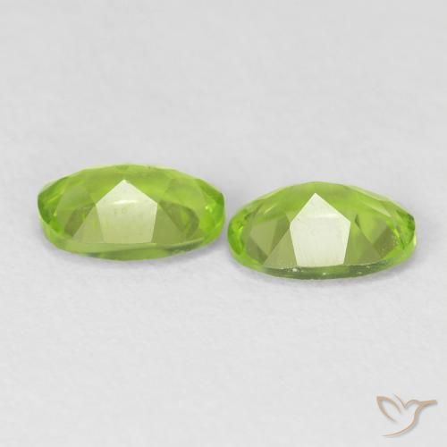 Gemas de Peridoto Verde amarillento natural de 1.75 ct, Ovalada, VVS-VS