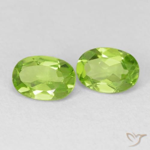 Gemas de Peridoto Verde vivo natural de 1.82 ct, Ovalada, VVS-VS