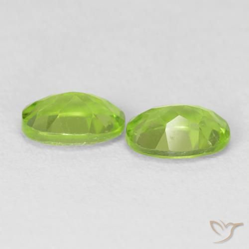 Gemas de Peridoto Verde vivo natural de 1.82 ct, Ovalada, VVS-VS
