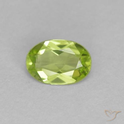 0.50ct Natural Verde claro Peridoto, Ovalada, VS