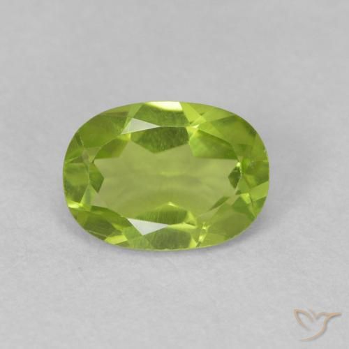0.86ct Natural Verde vivo Peridoto, Ovalada, VVS