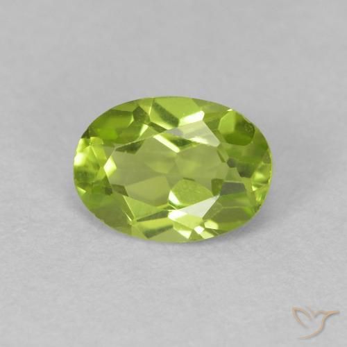 0.78ct Natural Verde vivo Peridoto, Ovalada, VVS
