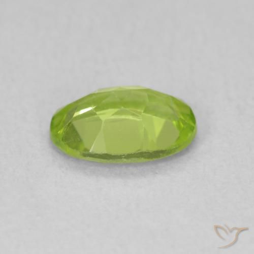 Peridoto Verde vivo natural de 0.75 ct, Ovalada, VS