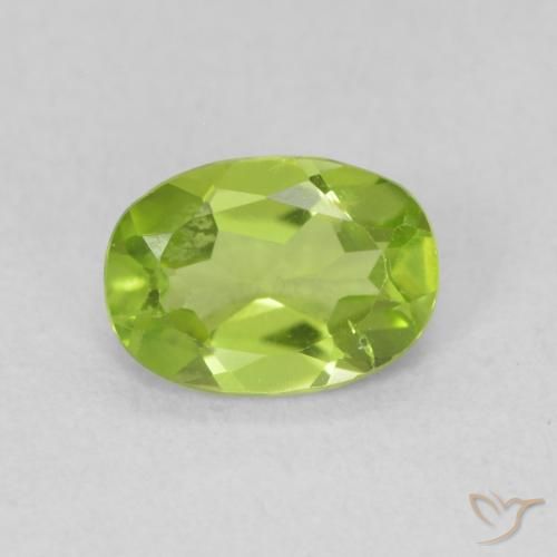 0.83ct Natural Verde medio Peridoto, Ovalada, VS
