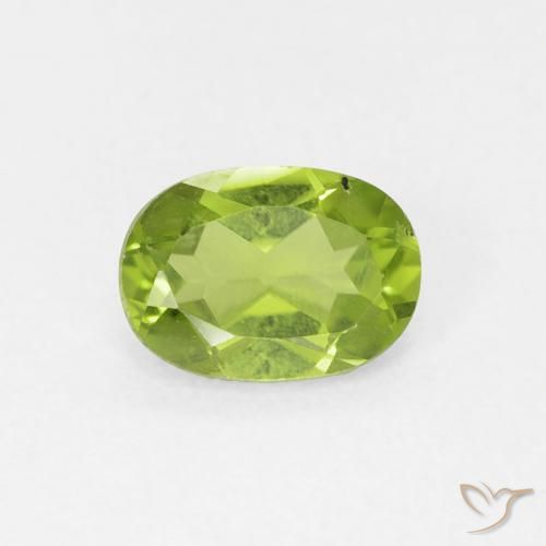0.93ct Natural Verde vivo Peridoto, Ovalada, VS