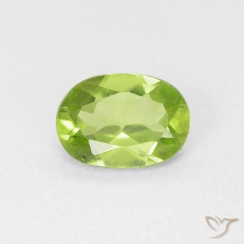 0.86ct Natural Verde vivo Peridoto, Ovalada, VS