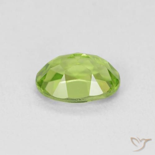 Peridoto Verde vivo natural de 1.00 ct, Ovalada, VVS-VS
