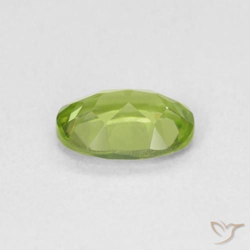 Peridoto Verde amarillento natural de 0.85 ct, Ovalada, VVS-VS