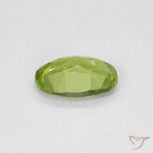 Peridoto Verde vivo claro natural de 0.80 ct, Ovalada, VVS-VS