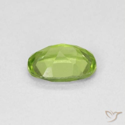 Peridoto Verde vivo natural de 0.92 ct, Ovalada, VVS-VS