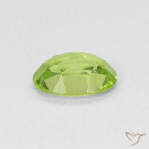 Peridoto Verde claro natural de 0.80 ct, Ovalada, VS