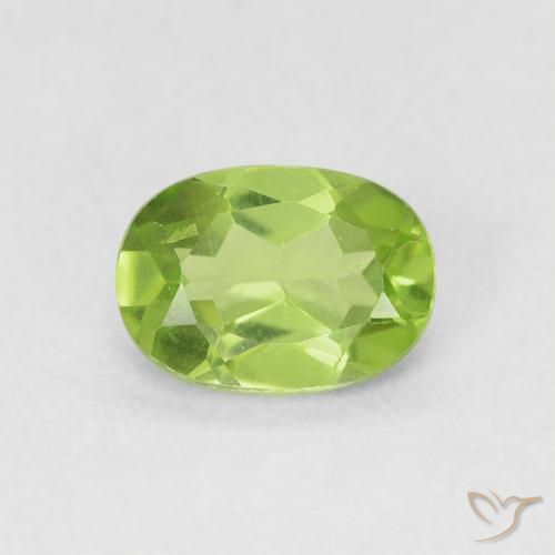 0.90ct Natural Verde claro Peridoto, Ovalada, VS