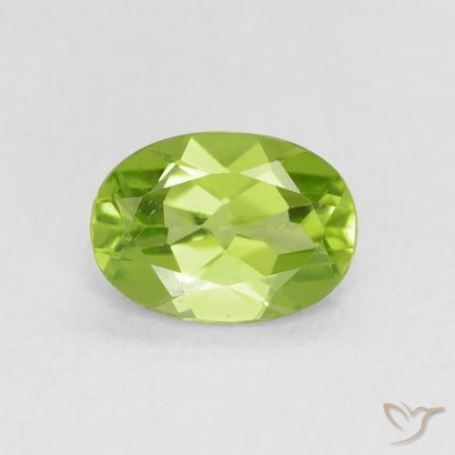 0.91ct Natural Verde claro Peridoto, Ovalada, VS