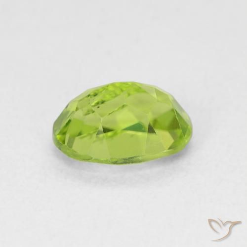 Peridoto Verde vivo natural de 1.07 ct, Ovalada, VS