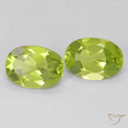 1.58ctw Natural Verde claro Peridoto, Ovalada, VVS-VS