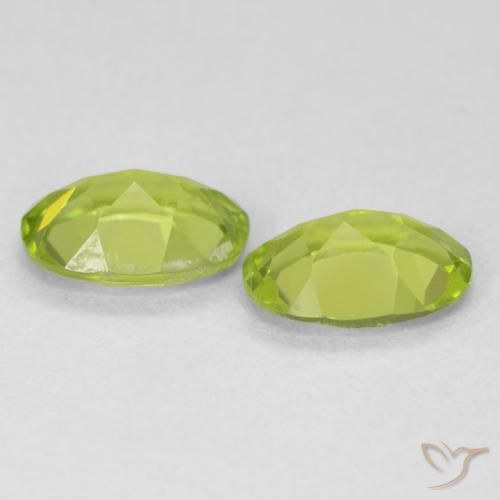 Gemas de Peridoto Verde claro natural de 1.58 ct, Ovalada, VVS-VS