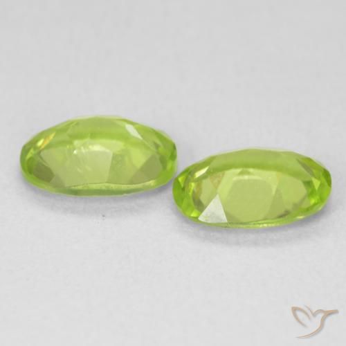 Gemas de Peridoto Verde claro natural de 1.64 ct, Ovalada, VVS-VS