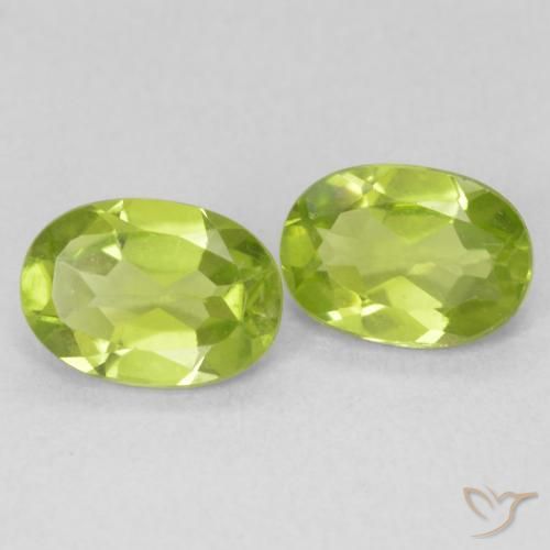 Gemas de Peridoto Verde claro natural de 1.76 ct, Ovalada, VVS-VS