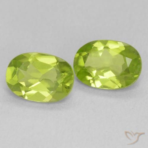Gemas de Peridoto Verde claro natural de 1.79 ct, Ovalada, VVS-VS