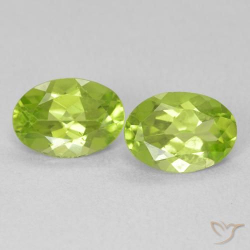 1.48ctw Natural Verde claro Peridoto, Ovalada, VVS-VS