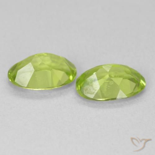 Gemas de Peridoto Verde claro natural de 1.48 ct, Ovalada, VVS-VS