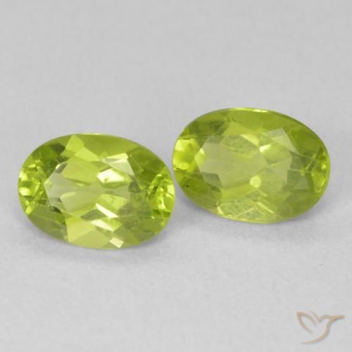 Gemas de Peridoto Verde claro natural de 1.64 ct, Ovalada, VVS-VS